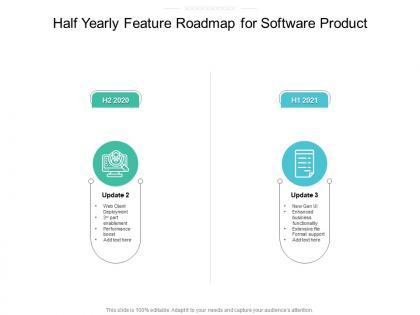 Half yearly feature roadmap for software product