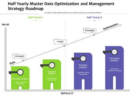 Half yearly master data optimization and management strategy roadmap