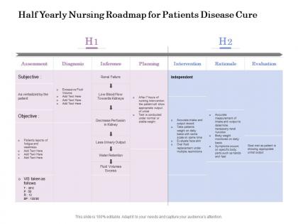 Half yearly nursing roadmap for patients disease cure