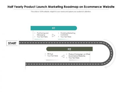 Half yearly product launch marketing roadmap on ecommerce website