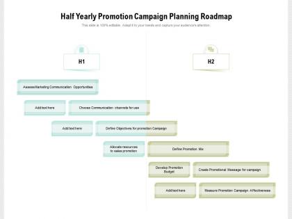 Half yearly promotion campaign planning roadmap