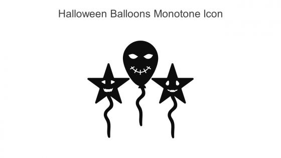 Halloween Balloons Monotone Icon In Powerpoint Pptx Png And Editable Eps Format