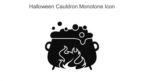 Halloween Cauldron Monotone Icon In Powerpoint Pptx Png And Editable Eps Format