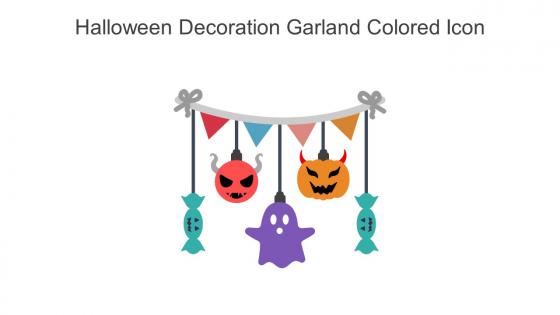 Halloween Decoration Garland Colored Icon In Powerpoint Pptx Png And Editable Eps Format