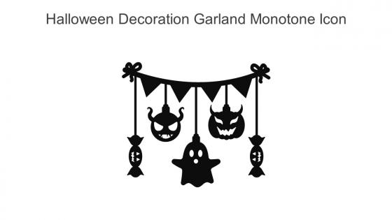 Halloween Decoration Garland Monotone Icon In Powerpoint Pptx Png And Editable Eps Format