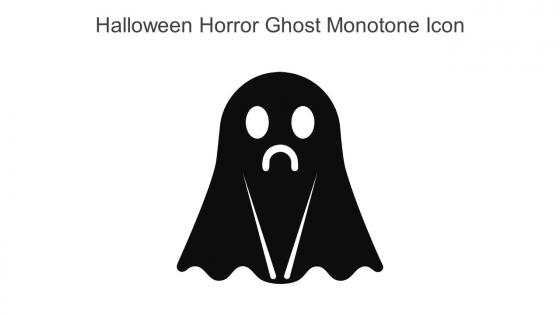 Halloween Horror Ghost Monotone Icon In Powerpoint Pptx Png And Editable Eps Format