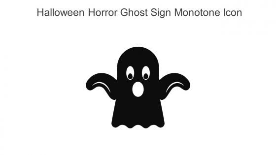 Halloween Horror Ghost Sign Monotone Icon In Powerpoint Pptx Png And Editable Eps Format