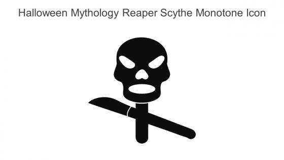 Halloween Mythology Reaper Scythe Monotone Icon In Powerpoint Pptx Png And Editable Eps Format