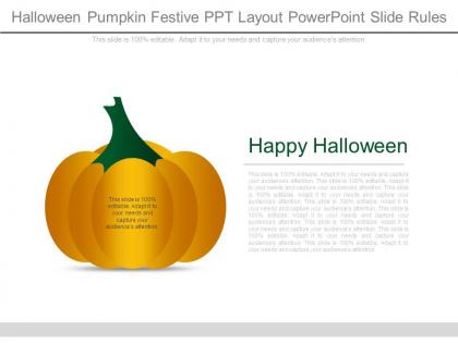 Halloween pumpkin festive ppt layout powerpoint slide rules
