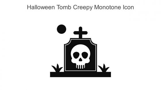 Halloween Tomb Creepy Monotone Icon In Powerpoint Pptx Png And Editable Eps Format