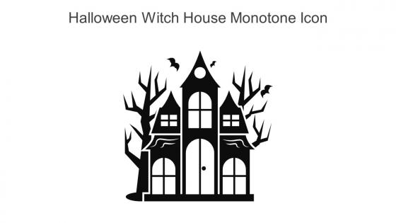 Halloween Witch House Monotone Icon In Powerpoint Pptx Png And Editable Eps Format