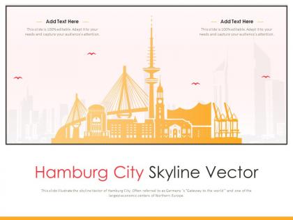 Hamburg city skyline vector powerpoint presentation ppt template
