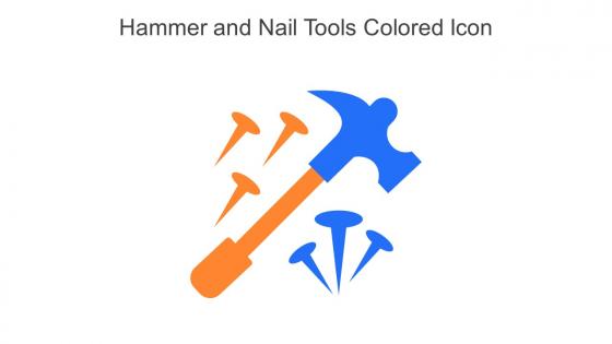 Hammer And Nail Tools Colored Icon In Powerpoint Pptx Png And Editable Eps Format