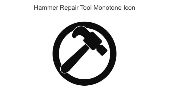 Hammer Repair Tool Monotone Icon In Powerpoint Pptx Png And Editable Eps Format