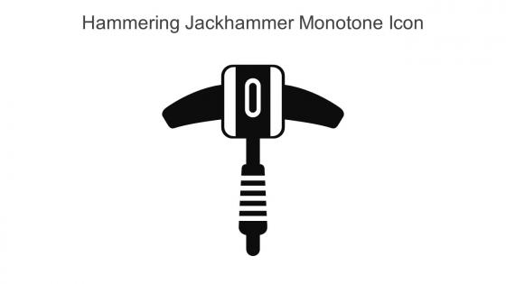 Hammering Jackhammer Monotone Icon In Powerpoint Pptx Png And Editable Eps Format