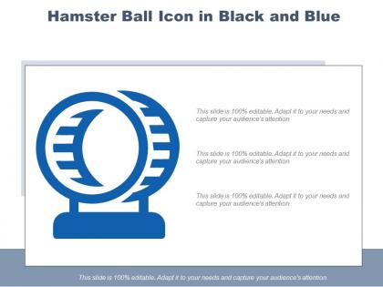 Hamster ball icon in black and blue