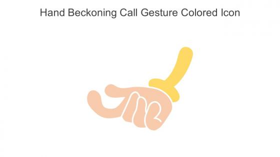 Hand Beckoning Call Gesture Colored Icon In Powerpoint Pptx Png And Editable Eps Format