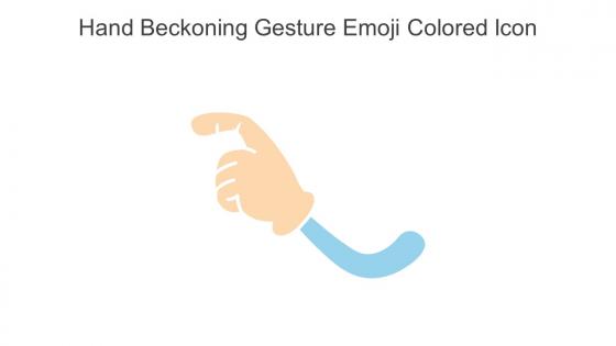 Hand Beckoning Gesture Emoji Colored Icon In Powerpoint Pptx Png And Editable Eps Format