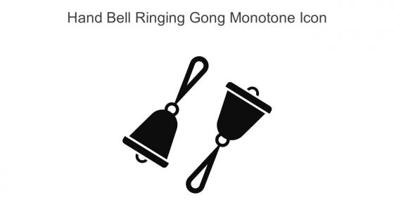 Hand Bell Ringing Gong Monotone Icon In Powerpoint Pptx Png And Editable Eps Format
