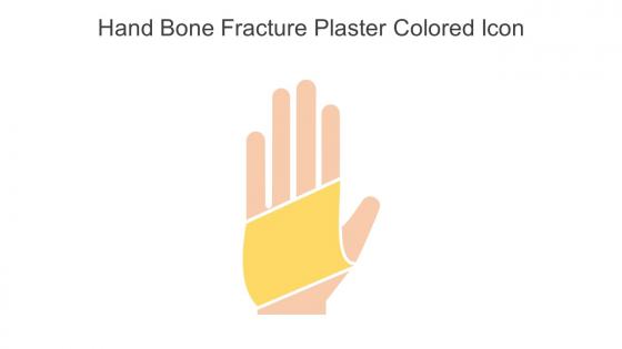 Hand Bone Fracture Plaster Colored Icon In Powerpoint Pptx Png And Editable Eps Format