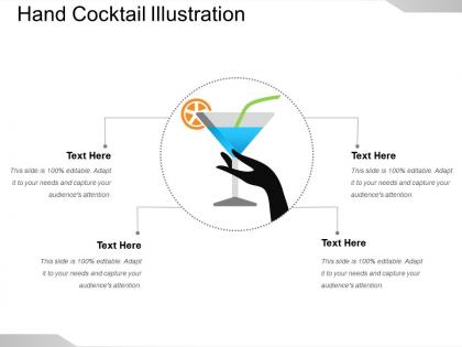 Hand cocktail illustration