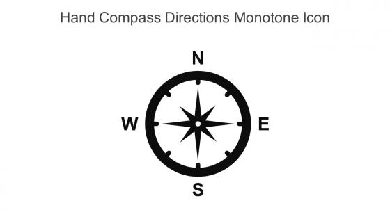 Hand Compass Directions Monotone Icon In Powerpoint Pptx Png And Editable Eps Format