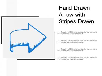 Hand drawn arrow with stripes drawn