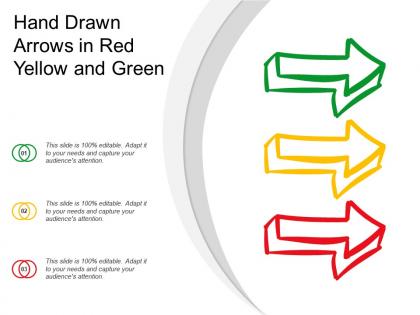 Hand drawn arrows in red yellow and green