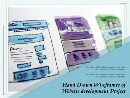 Hand drawn wireframes of website development project