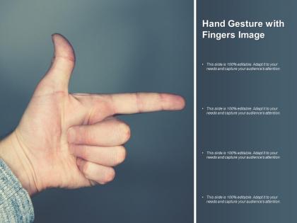 Hand gesture with fingers image
