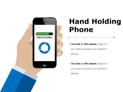 Hand holding phone ppt sample download