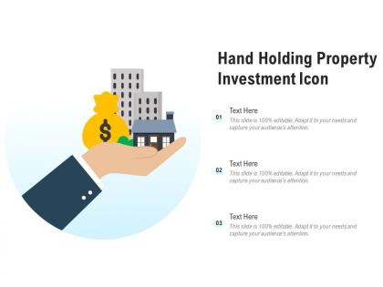 Hand holding property investment icon