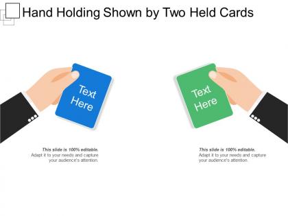 Hand holding shown by two held cards
