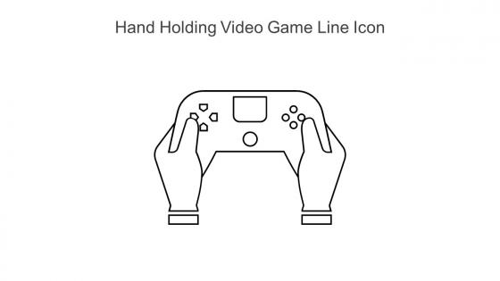 Hand Holding Video Game Line Icon