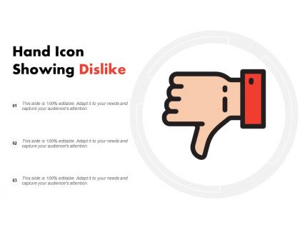 Hand icon showing dislike