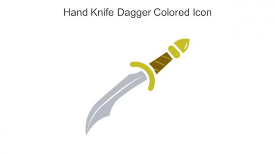 Hand Knife Dagger Colored Icon In Powerpoint Pptx Png And Editable Eps Format