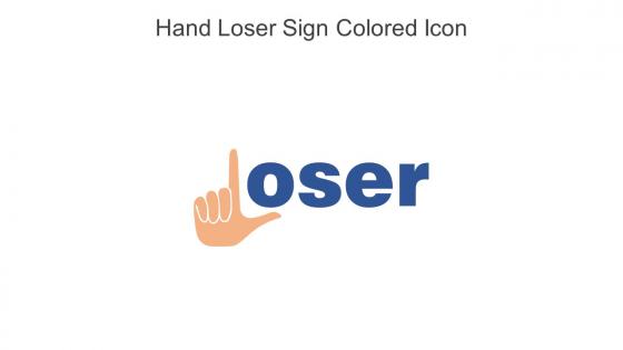 Hand Loser Sign Colored Icon In Powerpoint Pptx Png And Editable Eps Format