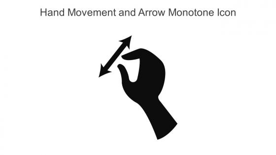 Hand Movement And Arrow Monotone Icon In Powerpoint Pptx Png And Editable Eps Format