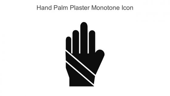 Hand Palm Plaster Monotone Icon In Powerpoint Pptx Png And Editable Eps Format