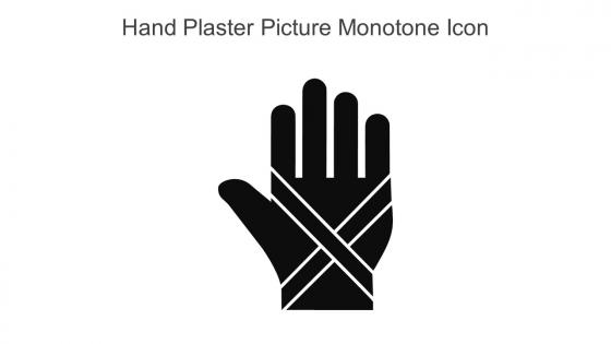 Hand Plaster Picture Monotone Icon In Powerpoint Pptx Png And Editable Eps Format