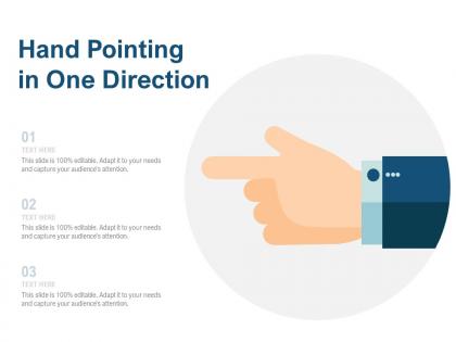 Hand pointing in one direction
