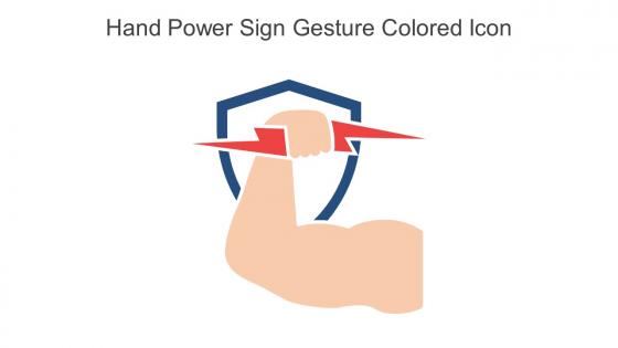 Hand Power Sign Gesture Colored Icon In Powerpoint Pptx Png And Editable Eps Format