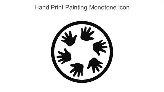 Hand Print Painting Monotone Icon In Powerpoint Pptx Png And Editable Eps Format