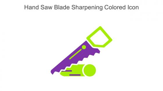 Hand Saw Blade Sharpening Colored Icon In Powerpoint Pptx Png And Editable Eps Format