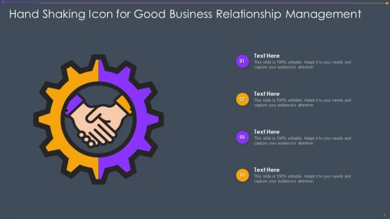 Hand Shaking Icon For Good Business Relationship Management