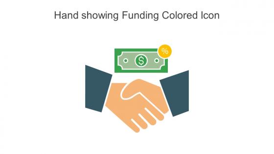 Hand Showing Funding Colored Icon In Powerpoint Pptx Png And Editable Eps Format