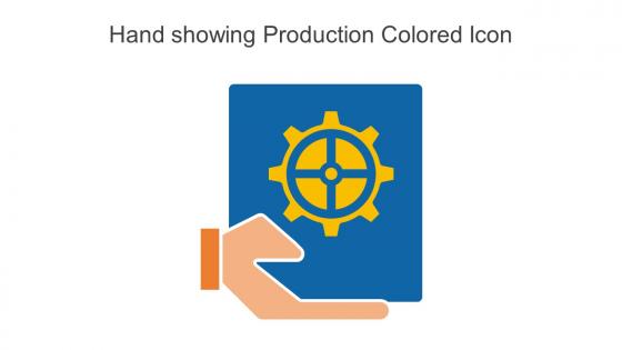 Hand Showing Production Colored Icon In Powerpoint Pptx Png And Editable Eps Format