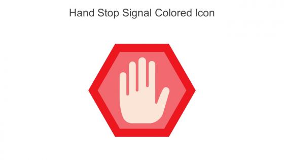 Hand Stop Signal Colored Icon In Powerpoint Pptx Png And Editable Eps Format