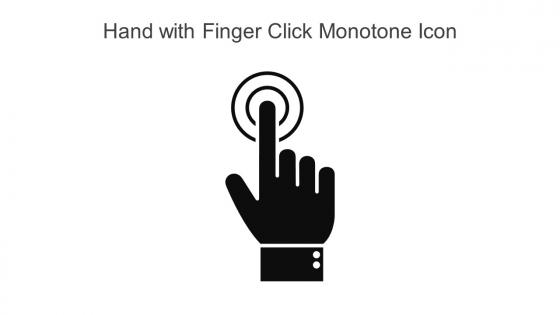 Hand With Finger Click Monotone Icon In Powerpoint Pptx Png And Editable Eps Format