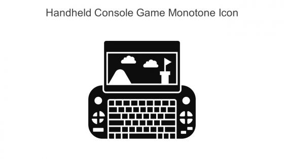 Handheld Console Game Monotone Icon In Powerpoint Pptx Png And Editable Eps Format